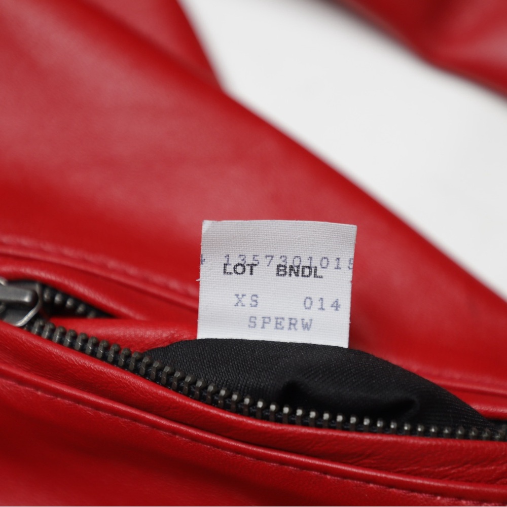 Schott NYC Perfecto Biker Leather Jacket Red Size XS - Picture 13 of 13